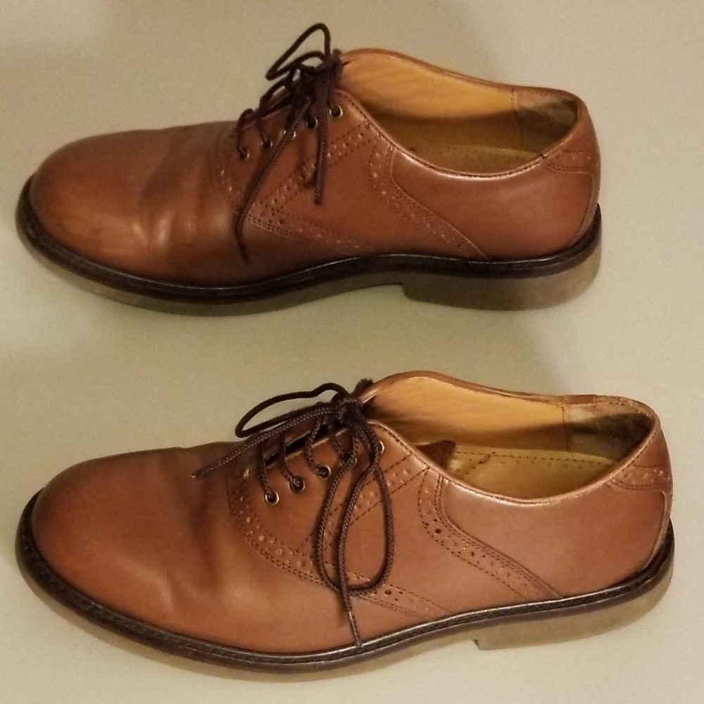 Jos A Bank Brown Leather Men's Shoes Lace Size 8.5 - Picture 4 of 8